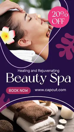 Spa CLinic Purple Style Instagram Story