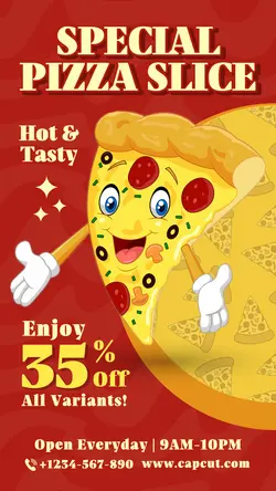 Food & Beverage Special Pizza Slice Instagram Story
