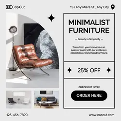 Minimalist Furniture Instagram Post Aesthetic