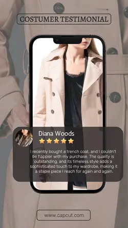 Customer testimonial Gray and Brown