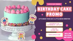 Birthday Cake Food Promotion Facebook Ad