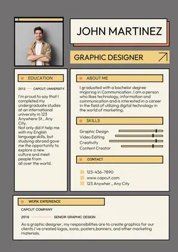 Business Resume Graphic Designer