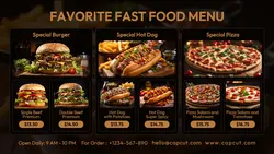 Food & Beverage Favorite Fast Food Menu