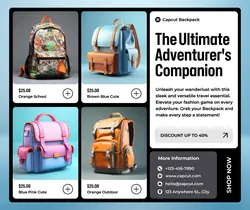 Fashion Backpack Promotion Facebook Post