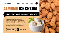 Almond Ice Cream New Year Sale Promotion Website