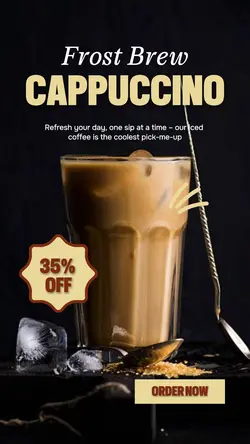 Untitled Food and Beverage - Instagram Iced Cappuccino - Instagram Story