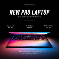 Electronic Laptop Display Instagram Post