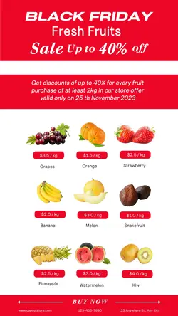 BLACK FRIDAY FRESH FRUITS SALE INSTAGRAM STORY