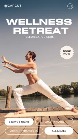 Wellness Retreat Product Display Instagram Story