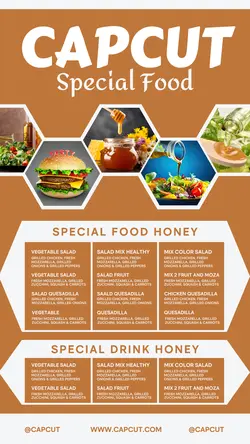 food and Beverage sales promotion nstagram story orange honey