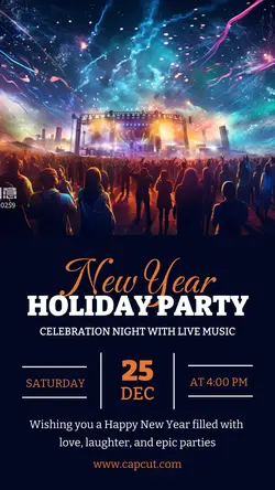 New Year Holiday Party Instagram Story