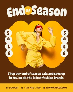 Dark Brown Playful Fashion Sales Instagram Post