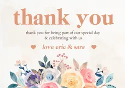 Personal Sharing Wedding Thank You Card Minimalist