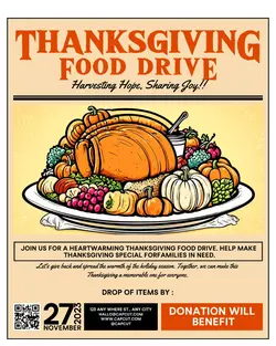 Thanksgiving Food Drive Instagram Portrait