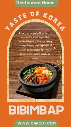 Bibimbap Korean Dish Instagram Post