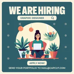 Hiring for Graphic Designer Promotion Instagram Post