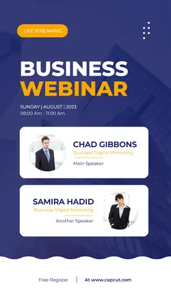 Blue Orange Modern Business Webinar Tiktok