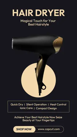 Electronics Hair Dryer Instagram Story