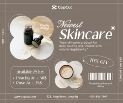 Newest Skincare Product Display Facebook Post