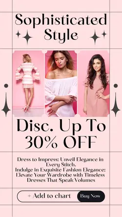 3 Images Product Fashion Sale Promotion - Pink Style