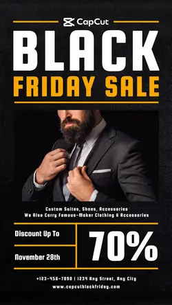 Man Fashion Black Friday Sale Instagram Story