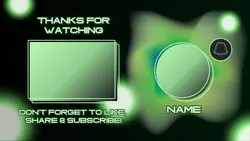 Non-Marketing YouTube End Screen Channel Neon Green Light
