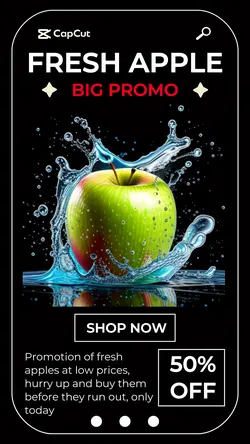 Fresh Apple Big Sale Promotion Tiktok Modern