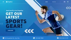 Sports Gear Advertisement Landing Page Website