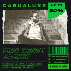Fashion Denim Jacket Product Display Insta Post