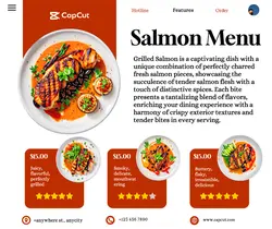 Salmon Menu Display Facebook Post