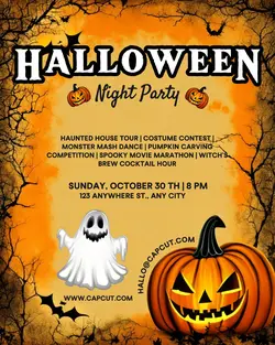 Halloween Night Party Instagram Portrait