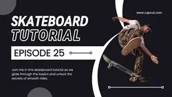 Black White Modern Skateboard Tutorial Youtube Thumbnail