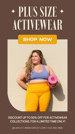 Brown Minimalist Plus Size Activewear TikTok