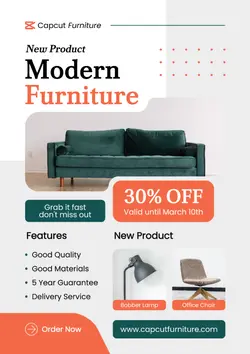 Modern Furniture Promotion Flyer A4