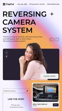 Auto parts Reverse camera Publicity Simple