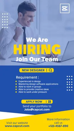 Business Designer Recruitment Instagram Story
