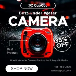Under Water Camera Promotion Instagram Post