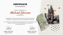 School Certificate of Appreciation (Landscape)