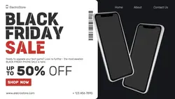 Black Friday Electronic Sale Promotion Banner