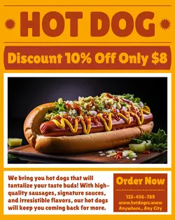 Food Hot Dog Promotion Instagram Portrait