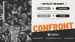 Sports fitness Basketball Event promot minimalist
