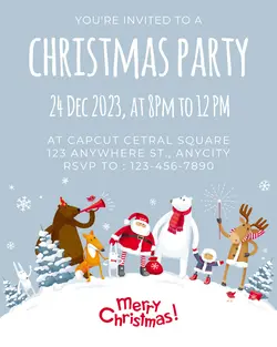 Christmas Party Invitation Card Instagram Portrait