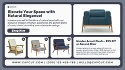 wooden armchair sale twitter post