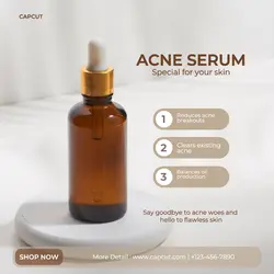 acne serum promotion instagram post