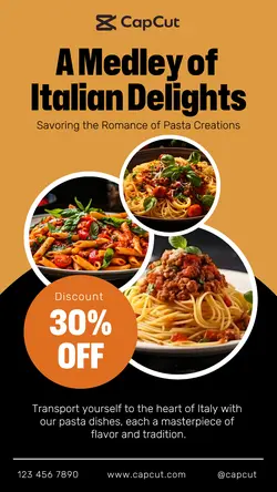 Pasta Creations Promotion Instagram Story