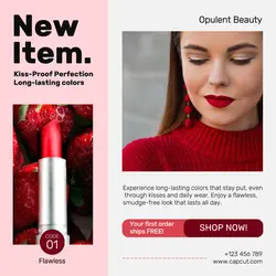 Beauty and Personal Care Red Lipstick IG Post