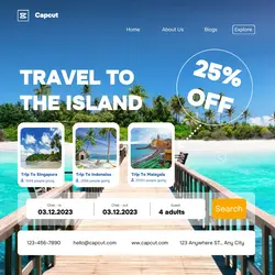 Explore Island Travel Destination Instagram Post