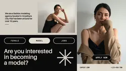 Business Job Hiring Female Models Twitter Post