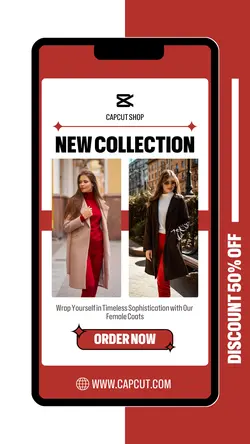 New Collection Female Coat Promotion UI Style