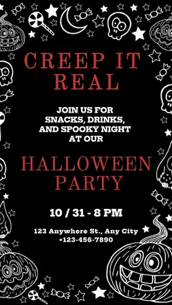 Halloween Creepy Invitation Party Tiktok